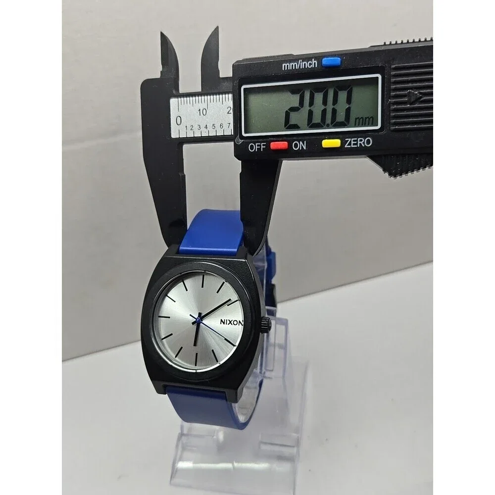 Nixon The Time Teller P Minimal 39mm Watch Blue Black Silver Unisex New Battery